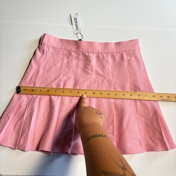 New With Tags Garage Brittany Pleated Skirt Prism Pink Size Small - Picture 6 of 8